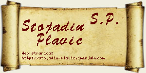 Stojadin Plavić vizit kartica